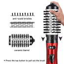 2-in-1 Gold Automatic Rotating Hot Air Styler(38/50mm Curling Barrel) - Multifunctional Hair Dryer Brush, Straightener & Curler with 3 Heat Settings and 360° Bi-directional Rotation