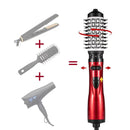 2-in-1 Blue Automatic Rotating Hot Air Styler(38/50mm Curling Barrel) - Multifunctional Hair Dryer Brush, Straightener & Curler with 3 Heat Settings and 360° Bi-directional Rotation