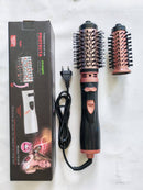 2-in-1 Pink Automatic Rotating Hot Air Styler(38/50mm Curling Barrel) - Multifunctional Hair Dryer Brush, Straightener & Curler with 3 Heat Settings and 360° Bi-directional Rotation