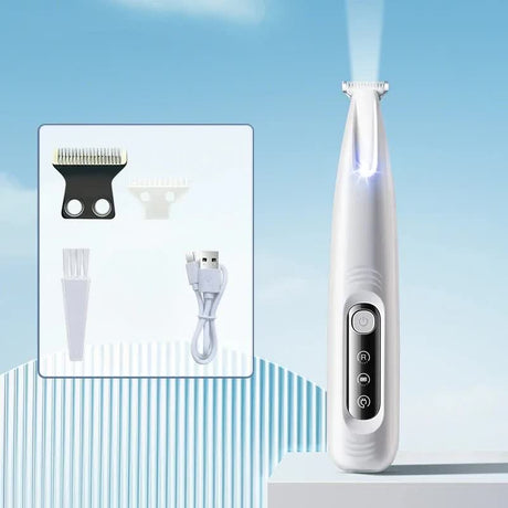 F6 Portable Pet Hair Detailed Trimmer(2 * 140mm Blades) - Cat & Dog Waterproof  Grooming Clipper with LED Light &  Display, Low-Noise Ceramic Blade