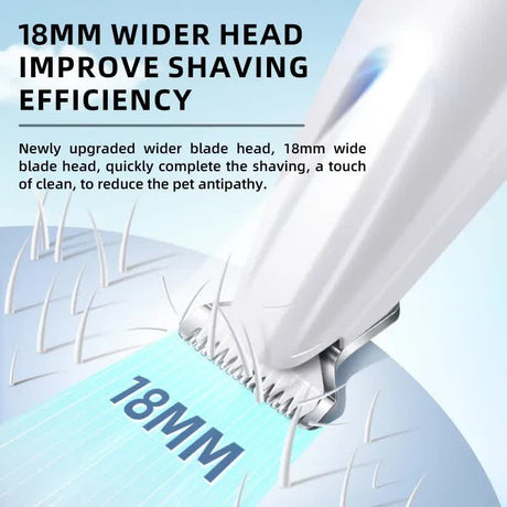 F6 Portable Pet Hair Detailed Trimmer(2 * 140mm Blades) - Cat & Dog Waterproof  Grooming Clipper with LED Light &  Display, Low-Noise Ceramic Blade