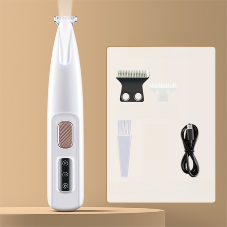 F5 Portable Pet Hair Detailed Trimmer(2 * 140mm Blades) - Cat & Dog Waterproof  Grooming Clipper with LED Light &  Display, Low-Noise Ceramic Blade