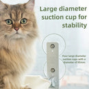 Foldable Window Beige Breathable Mesh Cat Perch(52 x 30 cm) - Cat Hammock with 85mm Strong Dual Suction Cups for Indoor Cats