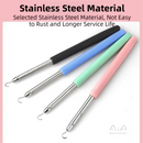 2-Pack Pink Jewelry Fastener Helper Tool - Quick Bracelet & Fine Chain Wearer Aid With Telescopic Titanium Steel Hook