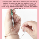 2-Pack Pink Jewelry Fastener Helper Tool - Quick Bracelet & Fine Chain Wearer Aid With Telescopic Titanium Steel Hook