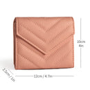 3-Pack Soft PU Rhombus Pattern Quilted Lipstick & Card Holder - Portable & Durable Cosmetic Pouch / Coin Purse (Pink & Purple & Black Large Rhombus Pattern Set)