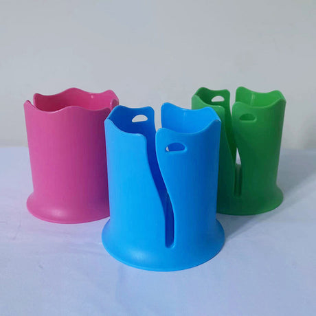 2-Pack Blue Outdoor Surfboard Water Bottle Holder - Portable PP & Silicone Drink Stabilizer for Water Sports