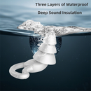 2-Pairs Black Noise Reduction Silicone Ear Plugs for Swimming, Sleep, and Study - Waterproof Reusable Sound Blocking Earplugs