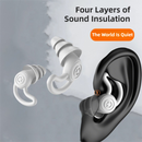 2-Pairs Blue Noise Reduction Silicone Ear Plugs for Swimming, Sleep, and Study - Waterproof Reusable Sound Blocking Earplugs