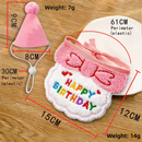 4-Pack Adorable Pet Dog Cat Birthday Party Hat & Bib Set(Green & Red) - Embroidered Bandana Bib & Felt Party Hat, Adjustable Tie-On Dress-Up Accessories