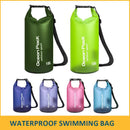 Light Green 10L PVC Waterproof Swimming Bag Bonus with Waterproof Phone Pouch - Roll-Top Floating Dry Gear Bags for Beach, Kayaking & Outdoor Sports