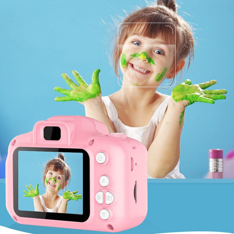 X2 Pink Single Lens Kids Carrot Bunny Digital Camera - Multi-Functions With 20MP Interpolation, Photo & Multiple Filters, 1080P Video and Game