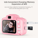 X2 Pink HD Dual Lens Kids Carrot Bunny Digital Camera - Multi-Functions With 20MP Interpolation, Photo & Multiple Filters, 1080P Video and Game