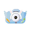 X2 Blue HD Dual Lens Kids Carrot Bunny Digital Camera - Multi-Functions With 20MP Interpolation, Photo & Multiple Filters, 1080P Video and Game