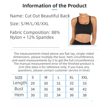 S Size White Elegant Sexy Criss-Cross Back Sports Bra for Women - High Support & Anti-Shock, Wire-Free Yoga Crop Top with X-Shape Fine Strap