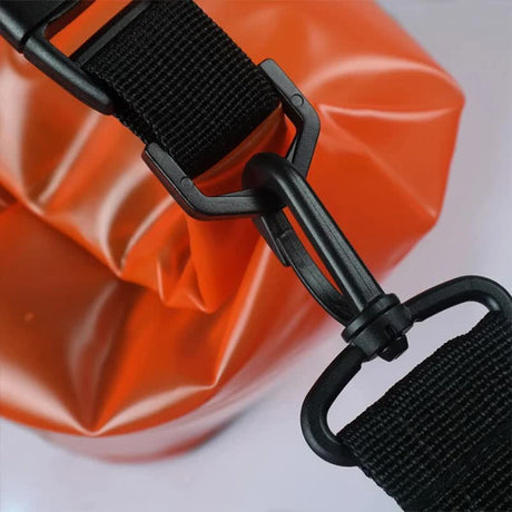 White 5L PVC Waterproof Swimming Bag Bonus with Waterproof Phone Pouch - Roll-Top Floating Dry Gear Bags for Beach, Kayaking & Outdoor Sports