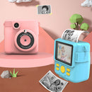 Purple ABS-681 Portable Kids Mini Digital Polaroid with 32GB Card,  3 Rolls Printing Paper & 6 Color Pens - Instant Print Thermal Photo Printer for DIY Fun