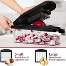 18-Piece White-Green Multi-Function Vegetable Chopper & Slicer Set - Rotary Grater with 5 Muti-Style Stainless Steel Blades for Home Kitchen
