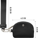 Pink Beige Women's Ultralight Fashion Nylon Wristlet Pouch Set - Portable Mini Coin Purse & Key Holder Wallet