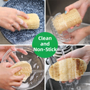 4-Pack Natural Loofah Sponge Scrubber (Oval Compressed Slice: 13x8CM) - Eco-Friendly Dual Use for Kitchen & Body