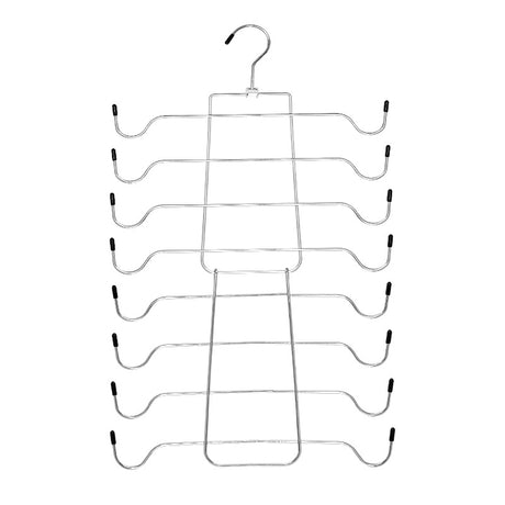 Foldable Vertical Layered Bra and Lingerie Organiser Hanger(8 Tier: 50.5X30.5cm) - Stainless Steel Space Saver for Underwear, Bras, and Tank Tops