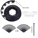 Black L-Shape PE Landscape Edging Roll Kit (10CM Height x 10M Long) - Anti-Root Lawn & Garden Divider with 30 Ground Stakes