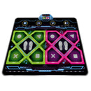 Kids Dual Player Interactive Electronic Dance Mat - Extra Large 105x90cm Anti-Slip Music Game Pad with Two Modes & Three Ways, No TV Required