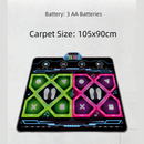 Kids Dual Player Interactive Electronic Dance Mat - Extra Large 105x90cm Anti-Slip Music Game Pad with Two Modes & Three Ways, No TV Required