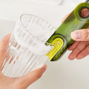 2-Packs 3-in-1 Blue Portable & Compact U-Shape Deeply-Cleaning Brush - Multi-Functional Gap Scrubber for Lids, Mugs, and Baby Bottles
