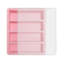 2-Packs Pink Flexible 4-Grid Silicone Long Ice Cube Tray with Lid - Easy Release Reusable Mold for Narrow Bottles & Cocktails