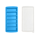 2-Packs Blue 6-Grid Extra Long Silicone Ice Cube Tray - Easy Release Reusable Food Grade Mold for Whiskey, Cocktails & Commercial Use