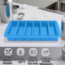 2-Packs Green 6-Grid Extra Long Silicone Ice Cube Tray - Easy Release Reusable Food Grade Mold for Whiskey, Cocktails & Commercial Use