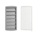 2-Packs Grey 6-Grid Extra Long Silicone Ice Cube Tray - Easy Release Reusable Food Grade Mold for Whiskey, Cocktails & Commercial Use