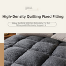 Superior Insulation Khaki Dual-Sided Pet Sleeping Mat(120X60CM) for Dogs & Cats - 3D Thickened Support & Durable Wavy Quilting, Reversible Lamb Velvet & Brushed Cotton Bed
