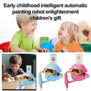 Pink smart Drawing & Learning Robot Toy with 100 Cards - Drawing & Vocabulary Educational Companion for Kids, Quick Card-Insert Recognition