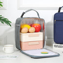 Blue Insulated Lunch Bag with Shoulder Strap - Portable & Large Capacity Thermal Bento Tote