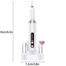 White Cordless Electric Nail Drill Kit - Portable Manicure Pedicure Polisher with 12 Bits