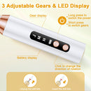 White Cordless Electric Nail Drill Kit - Portable Manicure Pedicure Polisher with 12 Bits
