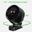 White Portable Stroller Fan with LED Display - Bladeless Safety Clip-On Fan for Baby & Desk (4000mAh, 360 degree Rotation)