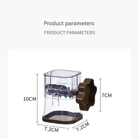Coffee color Manual Nut & Chocolate Grinder - Effortless Peanut Walnut Chopper - Easy Clean Kitchen Tool