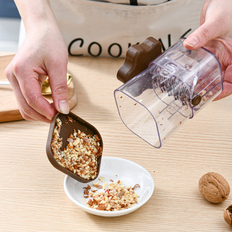 Navy blue Manual Nut & Chocolate Grinder - Effortless Peanut Walnut Chopper - Easy Clean Kitchen Tool
