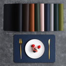 2-PCS Blue and grey PVC Double-Sided Lychee Texture Table Mat - Waterproof, Heat-Resistant & Easy to Clean for Home and Hotel Use