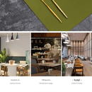 2-PCS Blue and grey PVC Double-Sided Lychee Texture Table Mat - Waterproof, Heat-Resistant & Easy to Clean for Home and Hotel Use