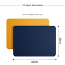 2-PCS Dark green and off-white PVC Double-Sided Lychee Texture Table Mat - Waterproof, Heat-Resistant & Easy to Clean for Home and Hotel Use