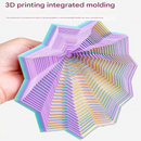 2-Pcs Laser Green Smart 3D Printed Fidget Toy - Hexagonal Illusion Folding Desk Toy for Stress Relief & Focus