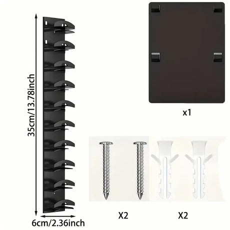 Black Hat Organizer for Baseball Caps - Multi-Layer Wall Mounted Cap Rack for Space-Saving Storage