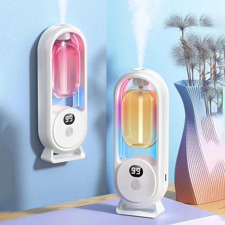 White Ultrasonic Aroma Diffuser with Nano Mist & LED Night Light - Fragrance & Odor Eliminator for Home Bedroom & Bathroom(Essential Oils Not Included)
