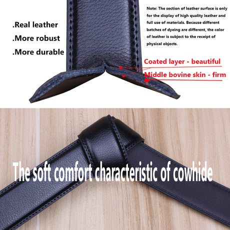 Valentine's Day Gift - Premium Men's Genuine Leather Automatic Buckle Belt - Business & Casual(Style 2)
