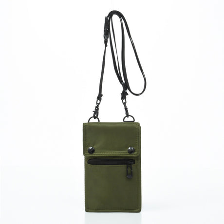 Green Men's & Women's Nylon Crossbody Phone Bag - Multi-purpose Splash-proof Shoulder Pouch for Travel & Daily Use