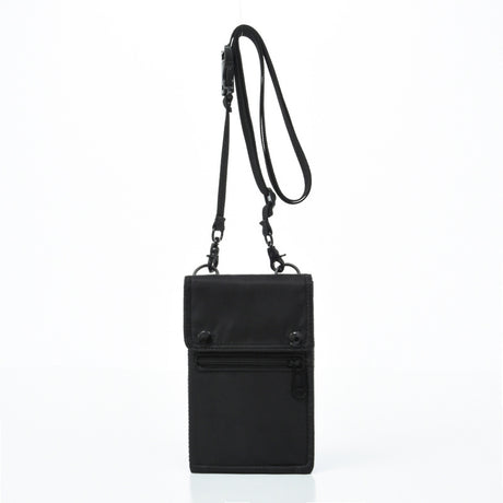 Black Men's & Women's Nylon Crossbody Phone Bag - Multi-purpose Splash-proof Shoulder Pouch for Travel & Daily Use